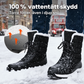 Vattentäta snökängor för dam med plyschfoder och skaft i mellanhöjd