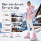 Vattentäta snökängor för dam med plyschfoder och skaft i mellanhöjd