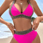 🏖️ Секси бански костюм с V-образно деколте Holiday Wave Pattern👙