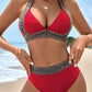 🏖️ Секси бански костюм с V-образно деколте Holiday Wave Pattern👙