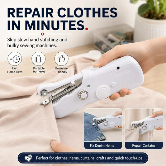 🧵 ミニ電動ミシン――軽量で持ち運びやすく、使い方も簡単！✨