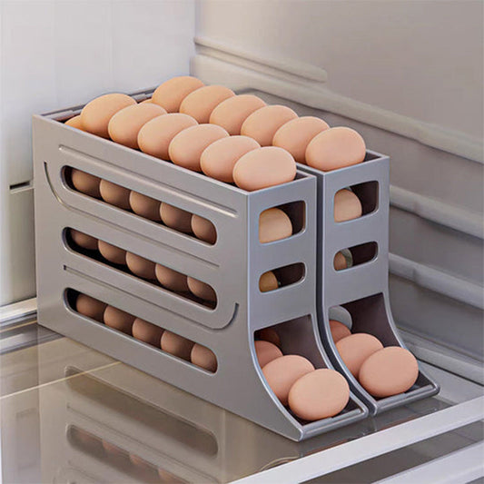 🍳 4段式チルト式卵スタンド – キッチンで卵を収納するのに便利な収納用品