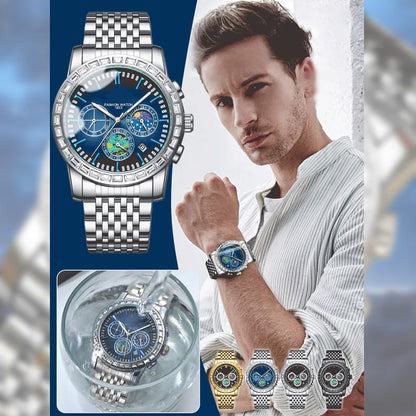 Мъжки луксозен стоманен кварцов часовник