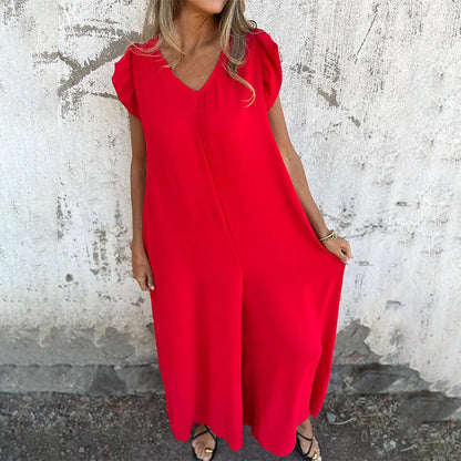 ✨Стилен гащеризон с V-образно деколте