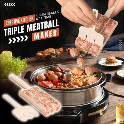 🔥  キッチン用 ユニークな3連ミートボール型🍝