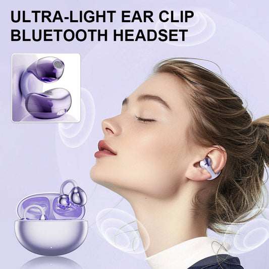 🎧Ултралека Bluetooth слушалка с щипка за ухо