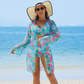 🌞 S-2XL 🏖️ Дамски моден многоцветен печатан бански от 3 части 👙