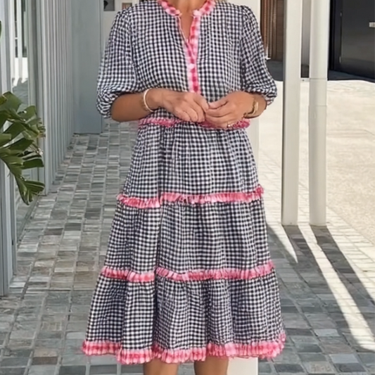 рокля от гингам