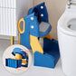 🚽2-in-1 幼児用トイレトレーニングシート＆便座用ステップ――滑り止め付きステップ、手すり、着脱式便器付き