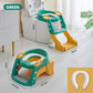 🚽2-in-1 幼児用トイレトレーニングシート＆便座用ステップ――滑り止め付きステップ、手すり、着脱式便器付き
