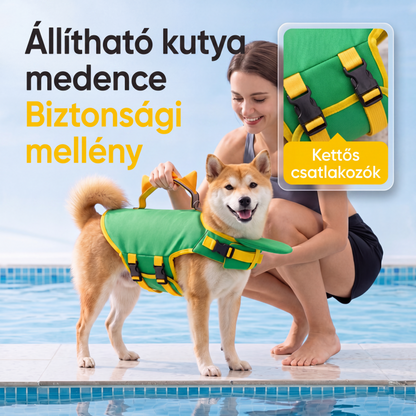 ✨調節可能なペット用スイミングセーフティベスト、通気性のあるメッシュ裏地付き