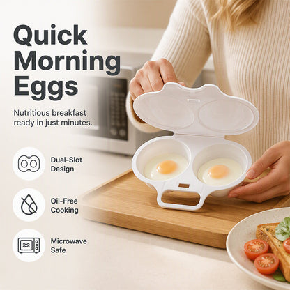 🍳2 室式電子レンジ用卵調理器｜手軽にふわふわ卵料理✨