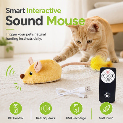 🐱✨ 動きに反応してきしむ音が出る、猫用ぬいぐるみ