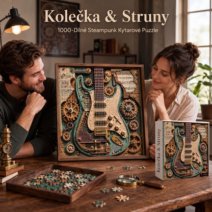🎸3D-s gitár papírpuzzle – tökéletes dísztárgy