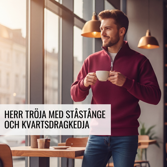✨ Avslappnad Elegans | Klassisk Herrtröja Med Kvartsdragkedja
