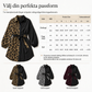 50 % RABATT🖤 🐆Långärmad miniklänning för damer med leopardmönster och kontrasterande lappar samt bälte