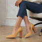Chic spetsiga pumps med tjock klack för damer