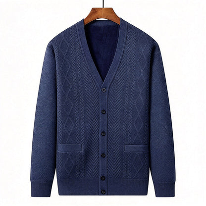 🧥 Klassisk termisk cardigantröja för män – mjuk, varm, bekväm, perfekt för höst och vinter, nu till halva priset! ✨