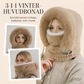 Vinter halsduk och mask med huva för dam, 3-i-1