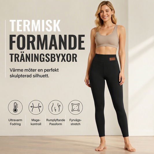 🤍50 % rabatt! Termiska yogabyxor med hög midja för damer