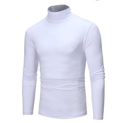 Herrslimmad mock turtleneck-topp
